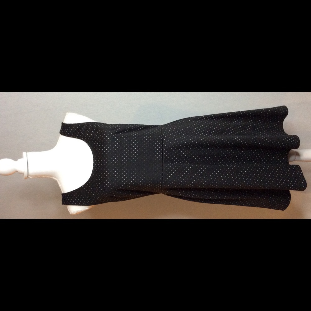 H&M Black Polka Dot Sleeveless Midi Dress